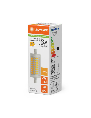 ŻARÓWKA LED P SPECIAL LED LINE 78 CL 100 DIM 12W 2700K ciepła biała  R7S 1521LM 