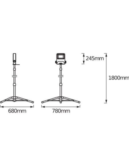 NAŚWIETLACZ LED WORKLIGHT 1X50W 4000K neutralna biała 4500LM TRIPOD PRZENOŚNY 
