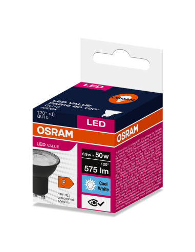 ŻARÓWKA LED LVPAR16 80 6,9W 4000K neutralna biała  575LM 120° GU10 EUE CZARNA 