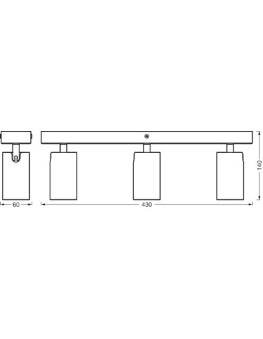OPRAWA SUFITOWA LED SPOT OCTAGON DIM 3X3.4W 2700K ciepła biała GU10 WT 