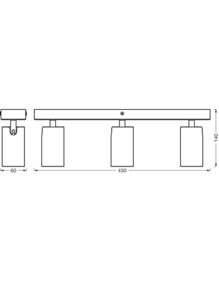 OPRAWA SUFITOWA LED SPOT OCTAGON DIM 3X3.4W 2700K ciepła biała GU10 WT 