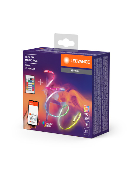TAŚMA SMART WIFI FLEX MAGIC 3M 15,5W RGB + RC IP20 PASEK 