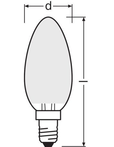 ŻARÓWKA LED STAR RF CLB25 2,5W 2700K ciepła biała E14 GL FR 230LM 