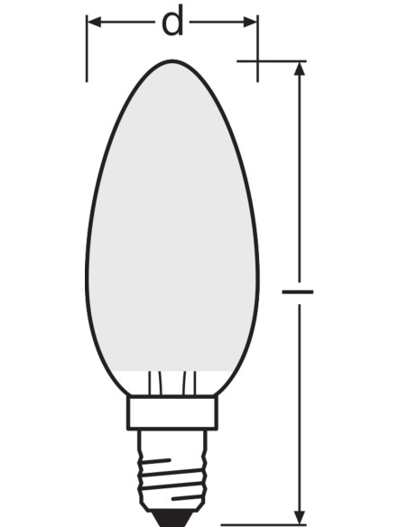 ŻARÓWKA LED STAR RF CLB25 2,5W 2700K ciepła biała E14 GL FR 230LM 