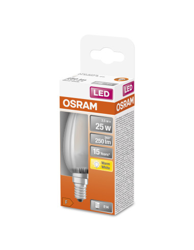 ŻARÓWKA LED STAR RF CLB25 2,5W 2700K ciepła biała E14 GL FR 230LM 