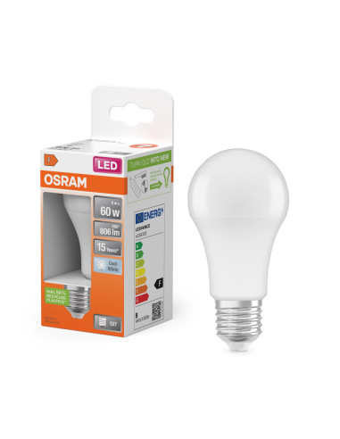 ŻARÓWKA LED STAR CLA60 FR 8,5W 4000K neutralna biała E27 806LM PLASTIC 