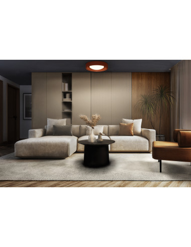 PLAFON LED ORBIS CONCRETE 400MM 18W 3000K ciepła biała CLICK DIM BROWN 