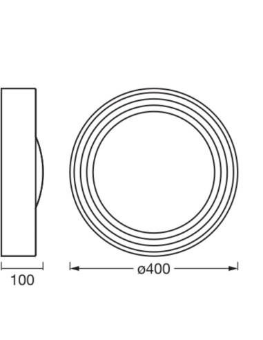 PLAFON LED ORBIS CONCRETE 400MM 18W 3000K ciepła biała CLICK DIM BROWN 