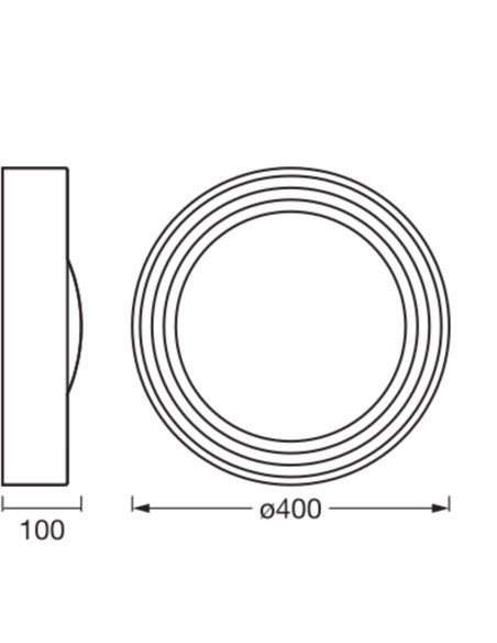PLAFON LED ORBIS CONCRETE 400MM 18W 3000K ciepła biała CLICK DIM BROWN 