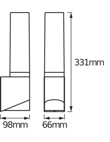 OPRAWA SMART OUTDOOR WIFI FLARE WALL 7,5W 320LM RGBW DG 