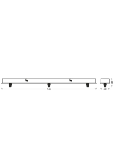 ZAWIESIE 1906 ALU PENDULUM 3X CANOPY LINEAR BLACK 