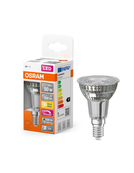 ŻARÓWKA LED SUPERSTAR PAR16 50 4.8W 2700K ciepła biała CRI90 E14 350LM 36° 