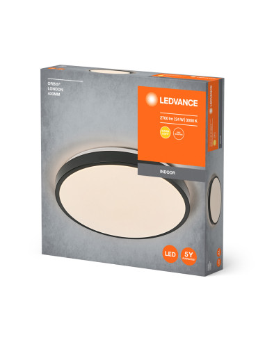 PLAFON LED ORBIS LONDON 400 24W 3000K ciepła biała BK 