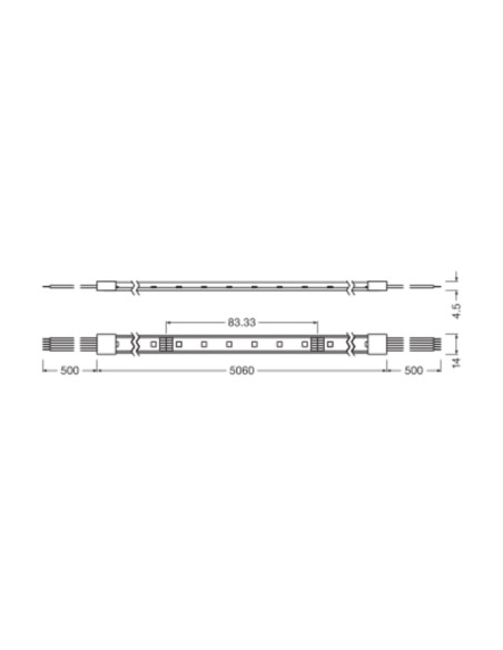 TAŚMA LED LS P-1000 RGBW IP67 3000K ciepła biała CRI90 5 metrów 106W 24V 7735LM PASEK PERFORMANCE PROTECTED G2 
