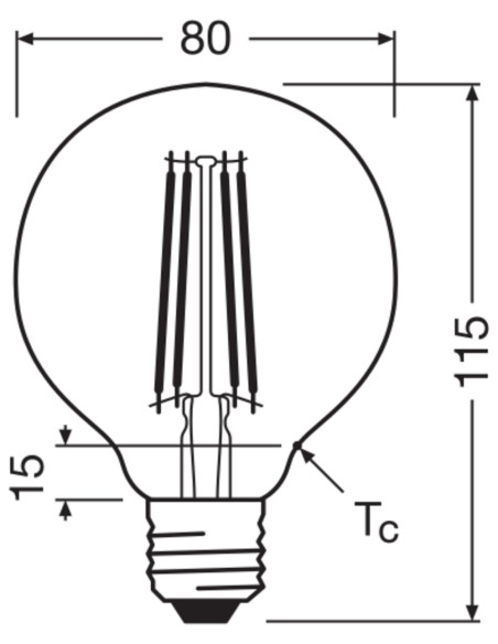 ŻARÓWKA LED 2-PAK 1906 VINTAGE LED GLOBE80 DIM GOLD60 7,2W/824 FIL 806LM E27 