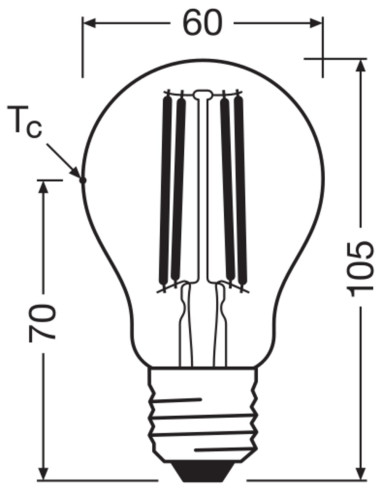 ŻARÓWKA LED ENERGY CLASS CLA60 DIM 3,8W 4000K neutralna biała E27 806LM FIL EE  KLASA A 