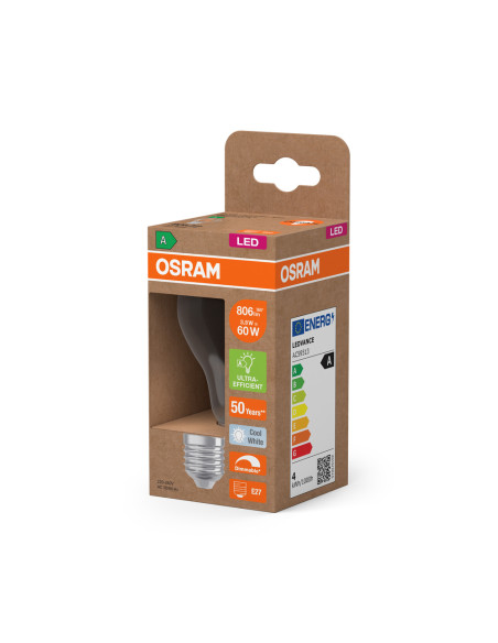 ŻARÓWKA LED ENERGY CLASS CLA60 DIM 3,8W 4000K neutralna biała E27 806LM FIL EE  KLASA A 