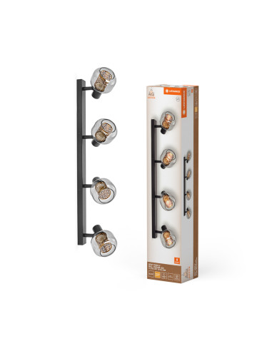 OPRAWA SUFITOWA LED DECOR SPOT FIREFLY DIM 4X2.8W 2700K ciepła biała E14 BK 