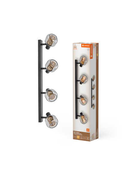 OPRAWA SUFITOWA LED DECOR SPOT FIREFLY DIM 4X2.8W 2700K ciepła biała E14 BK 