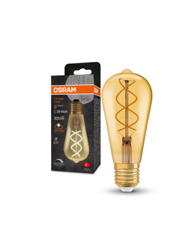 ŻARÓWKA LED 1906 VINTAGE LED EDISON GOLD28 DIM 4W 2000K 300LM E27 