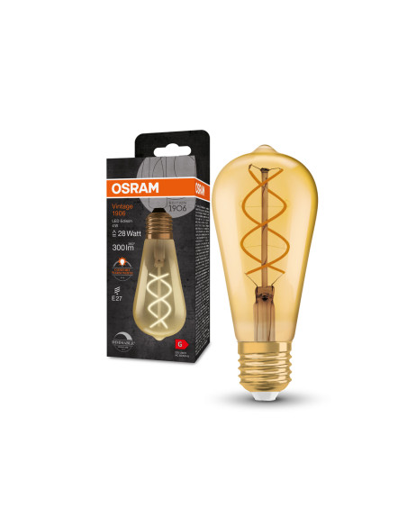 ŻARÓWKA LED 1906 VINTAGE LED EDISON GOLD28 DIM 4W 2000K 300LM E27 