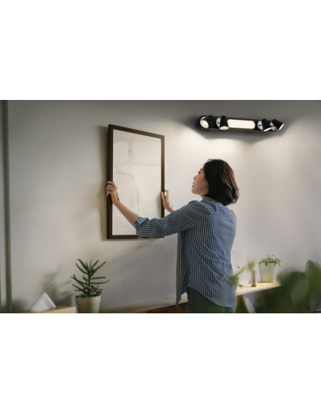 OPRAWA SUFITOWA LED DECOR SPOT NEPTUNE 708MM CLICK-SELECT 27W 3000K ciepła biała BLACK 4 SPOT 