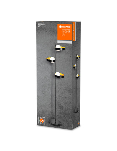 OPRAWA PODŁOGOWA DECOR MEMPHIS FLOOR 3XG9 METAL SZKŁO CZARNA 