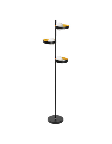 OPRAWA PODŁOGOWA DECOR MEMPHIS FLOOR 3XG9 METAL SZKŁO CZARNA 