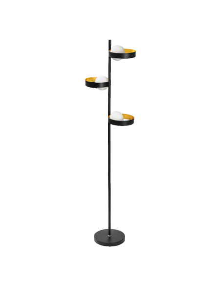 OPRAWA PODŁOGOWA DECOR MEMPHIS FLOOR 3XG9 METAL SZKŁO CZARNA 