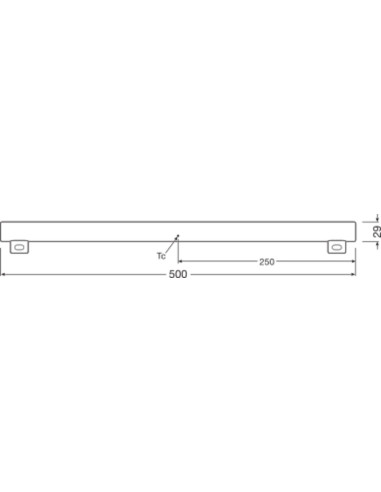 ŻARÓWKA LED LEDINESTRA DIM 4,7W 2700K ciepło biała CRI90 FR S14S 50CM 470LM 