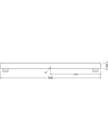 ŻARÓWKA LED LEDINESTRA DIM 4,7W 2700K ciepło biała CRI90 FR S14S 50CM 470LM 