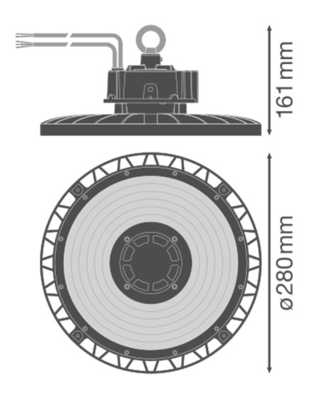 OPRAWA HIGH BAY LED 75W/53W/4000K 70DEG 13200LM /9328LM IP66 IK10 PS GEN5 