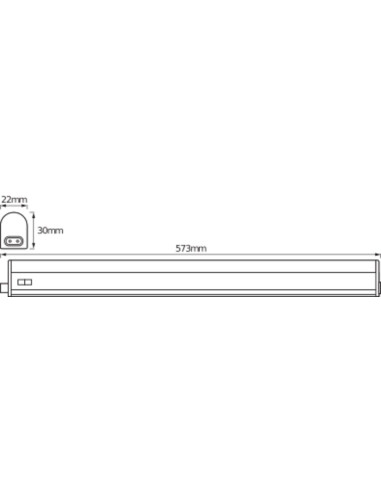 OPRAWA LINIOWA LED SWITCH BATTEN 600 8W/3000K 900LM 