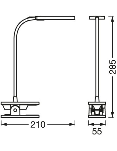 LAMPKA BIURKOWA PANAN CLIP SQUARE DIM 4000K 