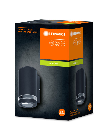 KINKIET ZEWNĘTRZNY ENDURA BEAM GAP WALL DOWN GU10 IP44 ALU GY