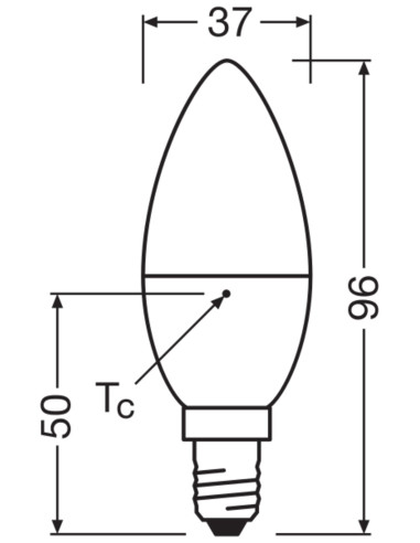  ŻARÓWKA LED  4-PAK LED BASE CLB40 4.9W 2700K ciepła biała E14 FR FS4 