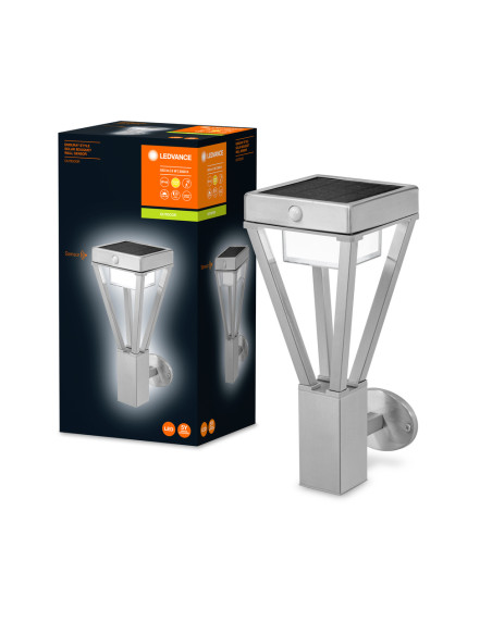 KINKIET ZEWNĘTRZNY SOLAR ENDURA STYLE BOUQUET WALL SENSOR 6W 550LM STAL NIERDZEWNA 