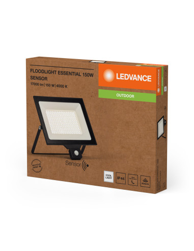 NAŚWIETLACZ FLOOD ESSENTIAL SENSOR 150W 4000K neutralna biała 15000LM BK IP44 