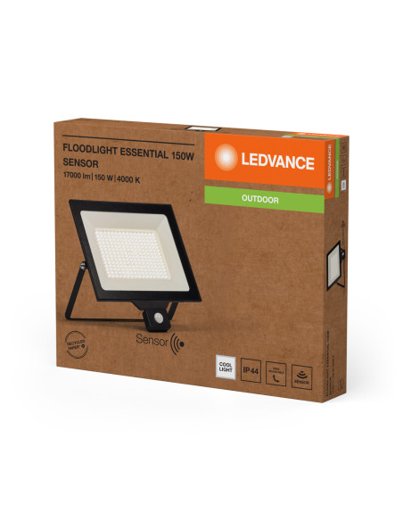 NAŚWIETLACZ FLOOD ESSENTIAL SENSOR 150W 4000K neutralna biała 15000LM BK IP44 