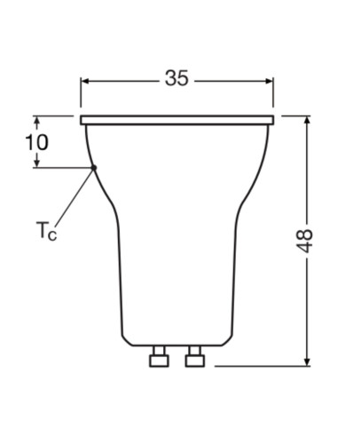 ŻARÓWKA LED SUPERSTAR PAR11 D35 36° 3W/827 ciepła biała 230LM 230V GU10 