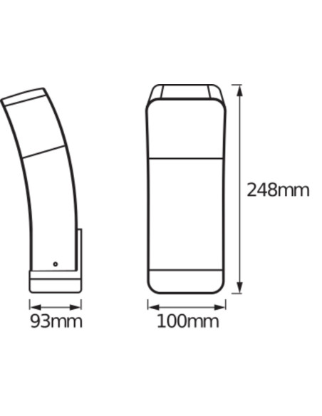 OPRAWA SMART OUTDOOR WIFI CURVE WALL RGBW DG 
