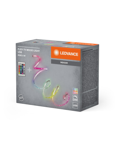 TAŚMA FLEX TV MOOD LIGHT RGB REM 4W 1,5M USB PASEK Z PILOTEM  