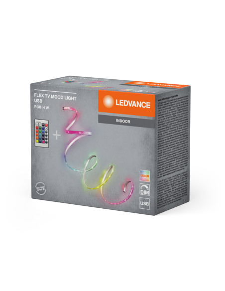 TAŚMA FLEX TV MOOD LIGHT RGB REM 4W 1,5M USB PASEK Z PILOTEM  