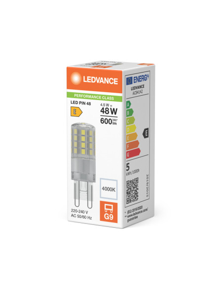 ŻARÓWKA LED P SPECIAL LED PIN48 CL 4,5W 4000K neutralna biała G9 320° 230V 600LM 