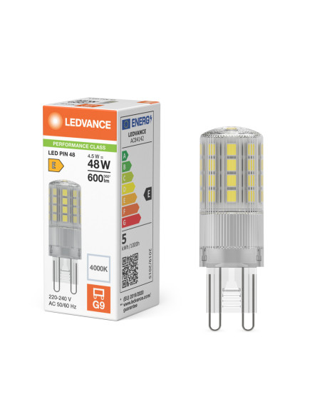 ŻARÓWKA LED P SPECIAL LED PIN48 CL 4,5W 4000K neutralna biała G9 320° 230V 600LM 