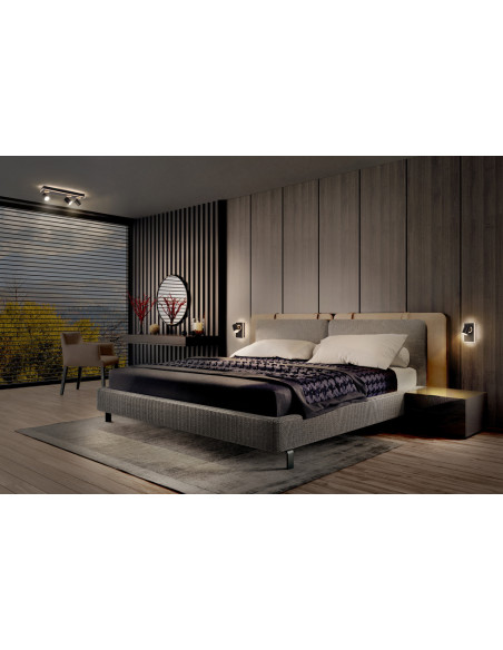 KINKIET LED DECOR SPOT MARS 120MM 16.5W 3000K ciepła biała CLICK-SELECT BLACK 1 SPOT 