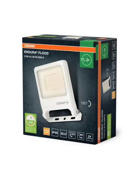 NAŚWIETLACZ ENDURA FLOOD 30W 3000K ciepła biała 3150LM PCR WT 
