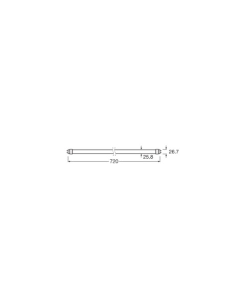 ŚWIETLÓWKA LED TUBE T8 L16 EM 720MM 7W 4000K neutralna biała TUBA LED 