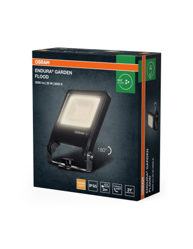 NAŚWIETLACZ ENDURA GARDEN SPIKE FLOOD 20W 3000K ciepła biała 1700LM DG 