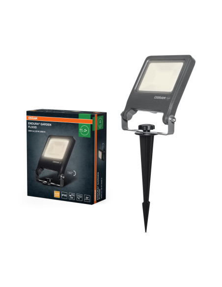 NAŚWIETLACZ ENDURA GARDEN SPIKE FLOOD 20W 3000K ciepła biała 1700LM DG 